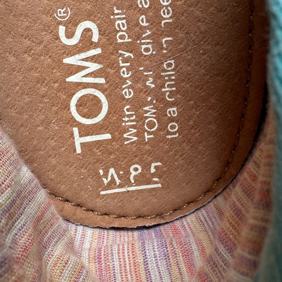 Toms Womens Canvas Flats Turquoise ~ W8.5 - Picture 4 of 7